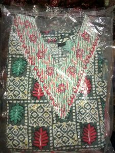 (Fresh Piece)Straight KurtaSet With Cotton Dupatta
