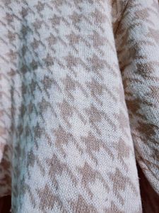 Houndstooth Knit Sweater