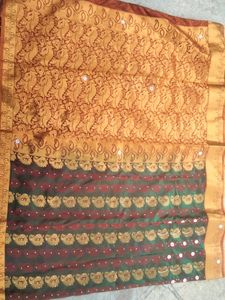 Kanjivaram Boder Semi Silk Pattu Saree