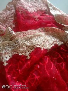 Red Net Saree For Weddings And Parties