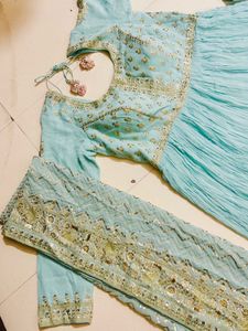 Light Blue Anarkali Suit Fix Price