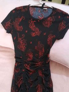 Red And Black Bodycon Dress Mini