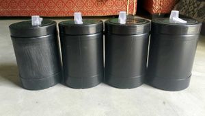 Set of 4 Black Empty Containers