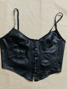 Black Leather corset
