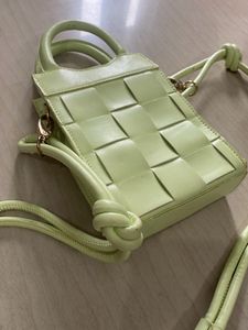 Lime Green Woven Mini Bag
