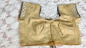 Gold Embellished Sari Blouse