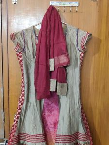 Rust Colour Kurta Set