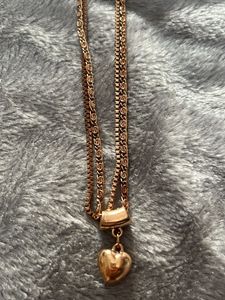Double Chain With Heart