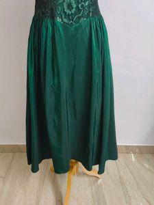 Vintage Emerald Green Puff Sleeve Dress