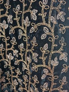 Black And Gold Heavy Embroidery Kurti