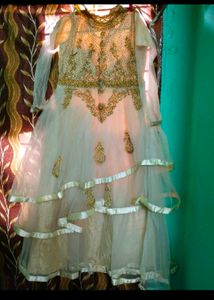 Girls' Gold Embellished Dress