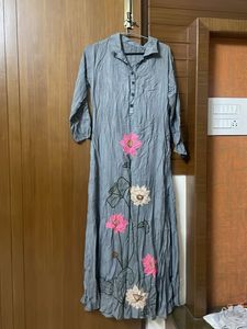 Floral Embroidered Maxi Dress