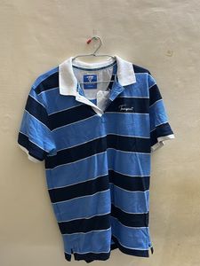 Teamspirit Blue Striped Polo T-shirt