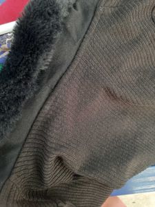 H&amp;M Ribbed Crop Tie Up Cardigan Black For Women