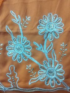 Festive Orange Embroidered Suit Set l Unstitched