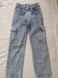 girl's Denim Cargo Jeans