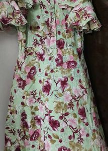 Floral A-Line Midi Dress