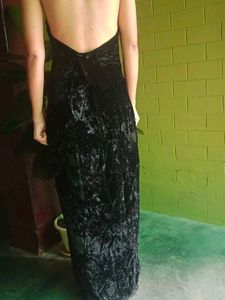 Vintage Velvet Halter Gown