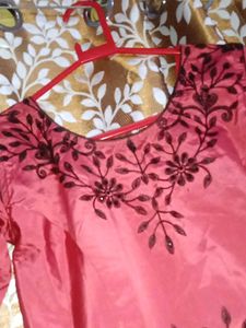 Elegant Pink Floral Gown