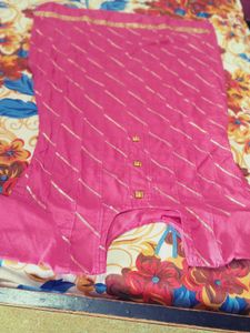 Pink Striped Kurti set