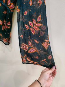 Printed Chiffon Top