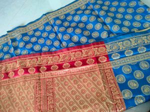 Elegant Printed Saree 💙♥️