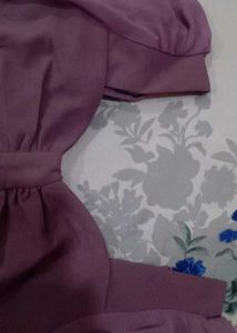Purple Puff Sleeve Top