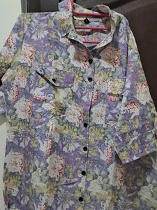 Lavender Kurti With Collar