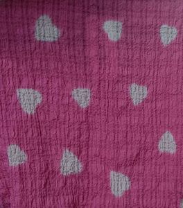 Women’s Sachet Pink Crinkled Cotton Heart Print Cr