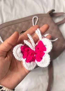 3 pcs of Crochet Butterfly keychain