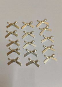 Silver Ribbon/Bow Charms (15 pcs)