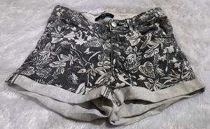 Floral Denim Shorts