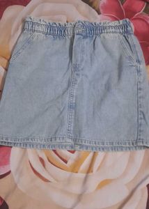 Denim Short Skirt