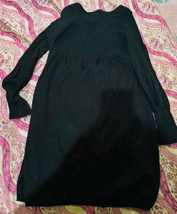 Gray Knit Long Sleeve Dress