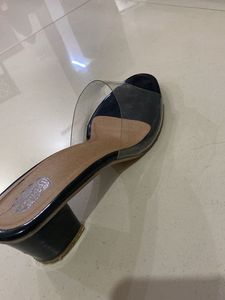 Black Transparent Heel
