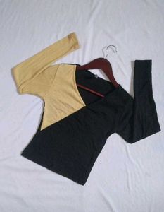 Two-Tone Long Sleeve Top