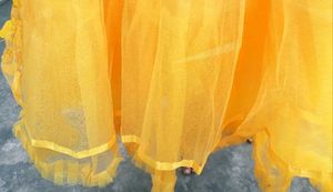 Yellow Net  Girl&#39;s Dress