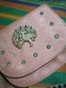 Pink Peacock Pouch