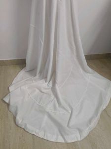 Vintage White Ruffled Gown