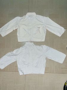 Elegant White Cropped Blouse