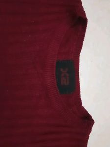 Maroon Full Sleeves T-Shirt For Semi Winters