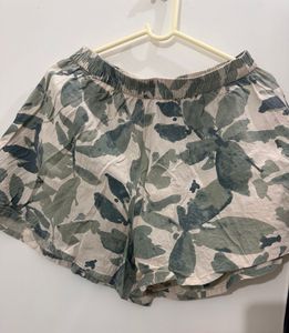 Beach Leafy Loose Fit Shorts, Waist- 30