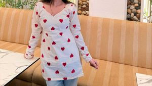 Heart Print short kurti