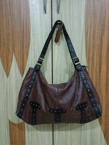 Genuine Leather Brown Shoulder Bag