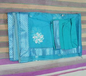 Blue Floral Kurta Set