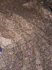 Gold Lace Peplum Top