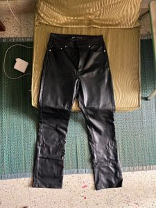 ZARA STRAIGHT LEATHER PANTS