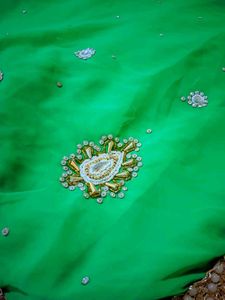 Green Embellished Saree