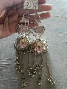 Combo of 2 oxidised earrings jhumka