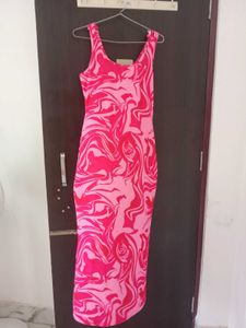 Pink Swirl Bodycon Dress